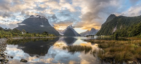 Mitre Peak reflecting in the water