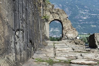 Roman road in the Aosta Valley