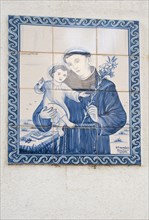 Tile image on a wall