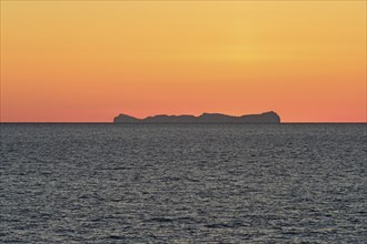 Vestfjord and Lofoten Island in the sunset after sunset