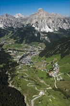 Mountain village Corvara in the Val Badia
