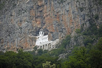 Ostrog Monastery built in rock