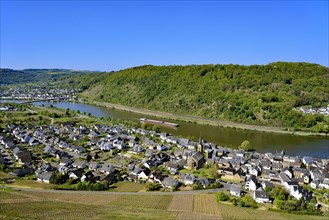 Townscape of Alken and Lof on the Moselle