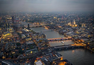 View of River Thames with London Bridge