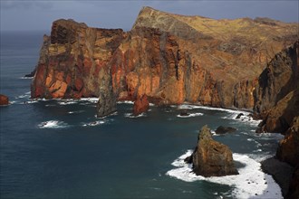 Rocky coast at Capo La Punta de San Lorenzo