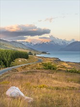 Road with view of Mount Cook