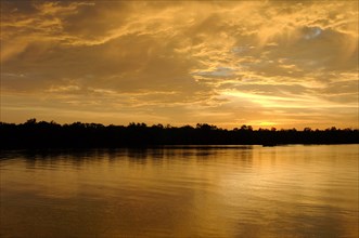 Sunset over the river Selangor