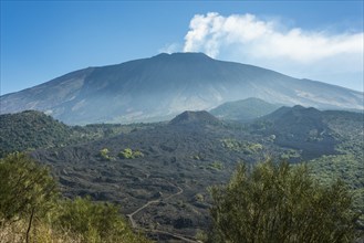 View from Monte Ruvolo of Mount Etna western flank