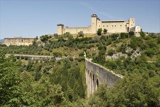 The Tower's Bridge with the Rocca Albornoziana fortress