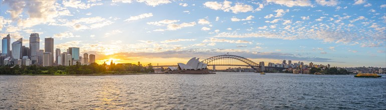 Circular Quay and The Rocks at dusk