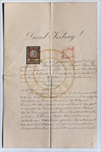 Contract of employment of Sparkassa Elbogen in Sutterlin script from 1902