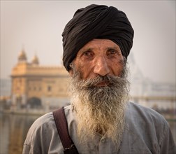 Portrait of a devout Sikh pilgrim