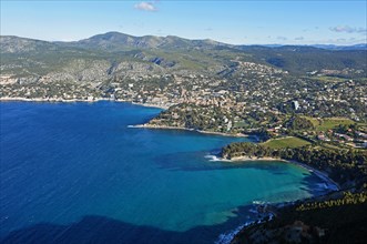 View of the sea and Cassis from Soubeyranes cliffs