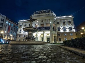 Slovak National Theatre at night