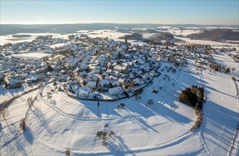 Quarter Kallenhardt with snow in winter