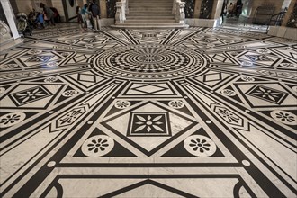 Stone mosaic floor
