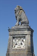 Lion statue in the harbor of Lindau