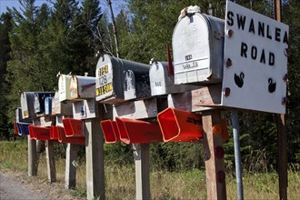 Traditional American mailboxes near Ferndale