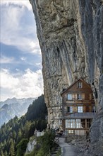 Aescher guesthouse near Wildkirchli below the Ebenalp