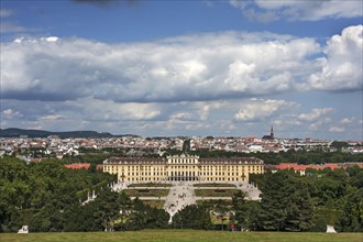 View of Schonbrunn Palace and city from Gloriette