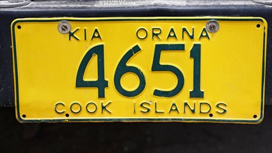 License plates Kia Orana