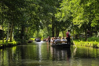 Boats with tourists on Fliess river