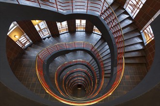 Round staircase in Kontor building Sprinkenhof