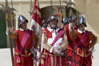 In Guardia Parade in historical uniforms