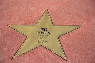 Star of actress Iris Berben