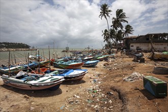 Fishing boats on beach