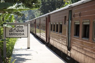 Train at station platform