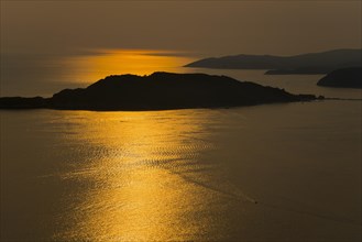 Sunset over Sveti Stefan Island