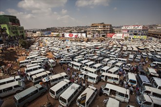 Lots of buses at bus station