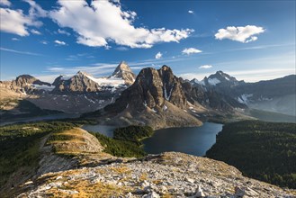 View from the summit of Mount Nublet on Mount Assiniboine