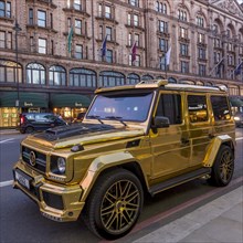 Luxury car in gold paint
