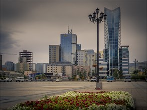 Chinggis Square with Blue Sky Tower