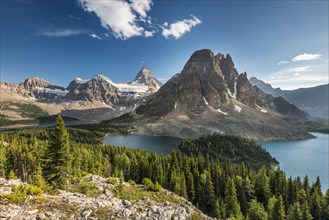 View from the summit of Mount Nublet on Mount Assiniboine