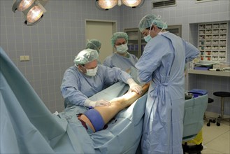 Medical team during operation