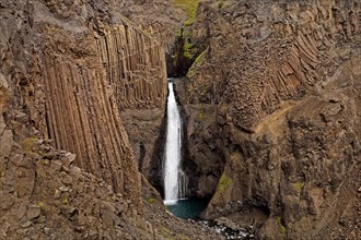 Litlanesfoss waterfall at Hengifoss