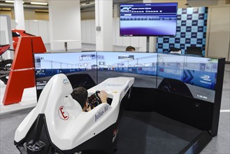 Formula E racing car simulator