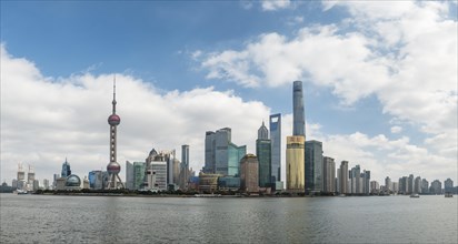 Skyline of Shanghai with Oriental Pearl Tower and Shanghai Tower