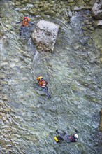 People canyoning in the Gorges du Verdon