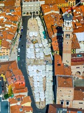 View of city centre with Piazza delle Erbe