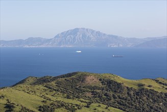 Sierra del Cabrito and the Strait of Gibraltar with Jebel Musa in Morocco