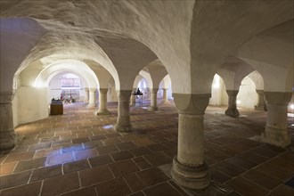 Romanesque Eastern crypt inside the Cathedral of Augsburg