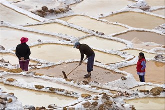 Workers in the salt mines of Maras