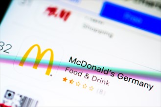 McDonald's App in the Apple App Store