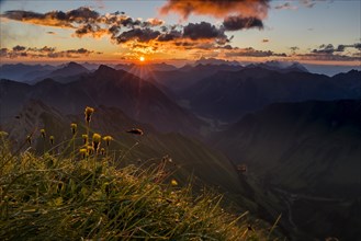 Ausserfern mountains at sunrise