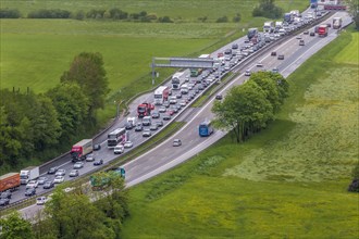 Traffic jam on highway A8