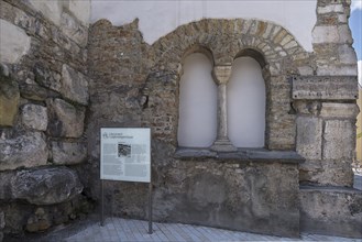 East side of the former Romanesque chapel St. George and Afra